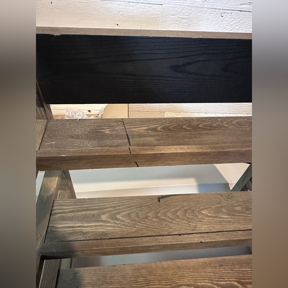 Rustic Wooden Wall Shelf - Picture 2 of 5
